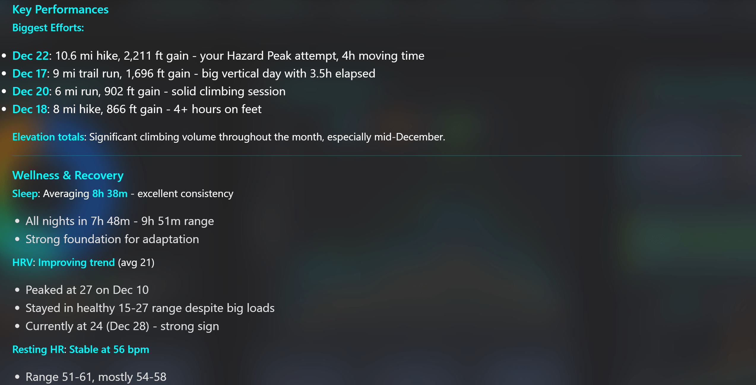 Fit PA AI Coach - Monthly view 2